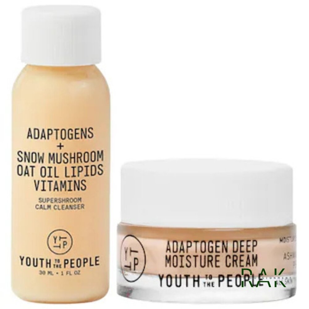 YOUTH TO THE PEOPLE "Adaptogen" Cleanser Moisturizer Mini Travel Set | $32